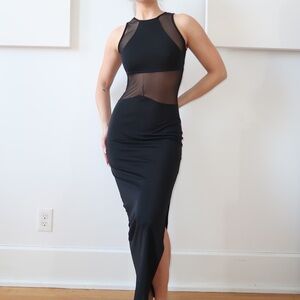 Sabora Black Mesh Detail Dress